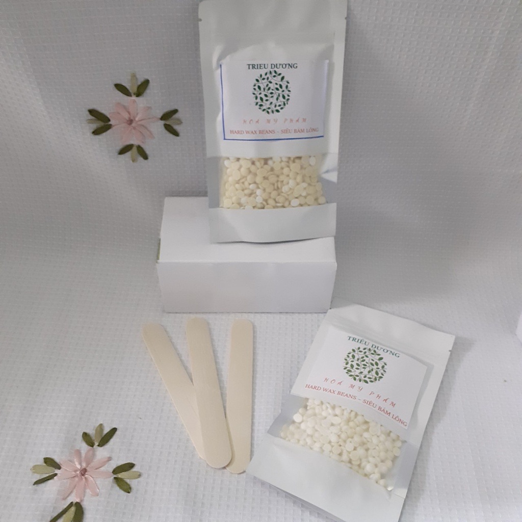(Tặng que lấy sáp) 200gr Sáp siêu bám lông cao cấp Triêu Dương, túi zip nhựa bao bì tráng bạc