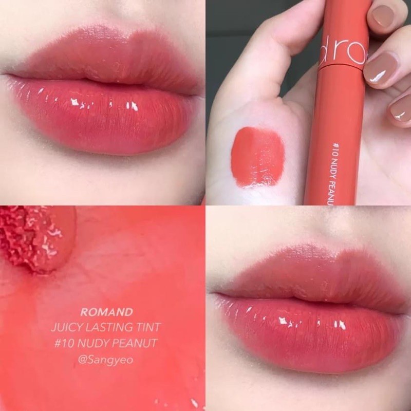 SON TINT BÓNG ROMAND JUICY LASTING TINT 10 CAM ĐÀO SỮA