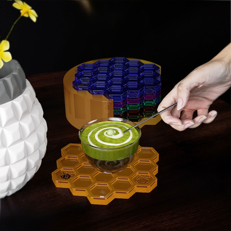 Khuôn Silicone Làm Xi Măng Hình Tổ Ong