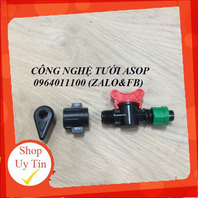Phân phối 10 Van khóa khởi thủy nhỏ giọt 16mm cho dây chính mềm hàng nhập khẩu nguyên seal.