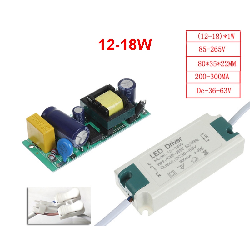 Nguồn tăng phô đèn led 3W đến 18W  đèn chiếu sáng âm trần