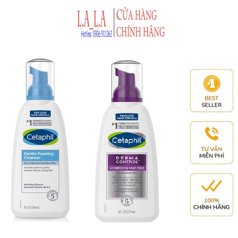 Sữa rửa mặt cho da dầu Cetaphil PRO Oily Skin/ Derma Control Oil Removing Foam Wash