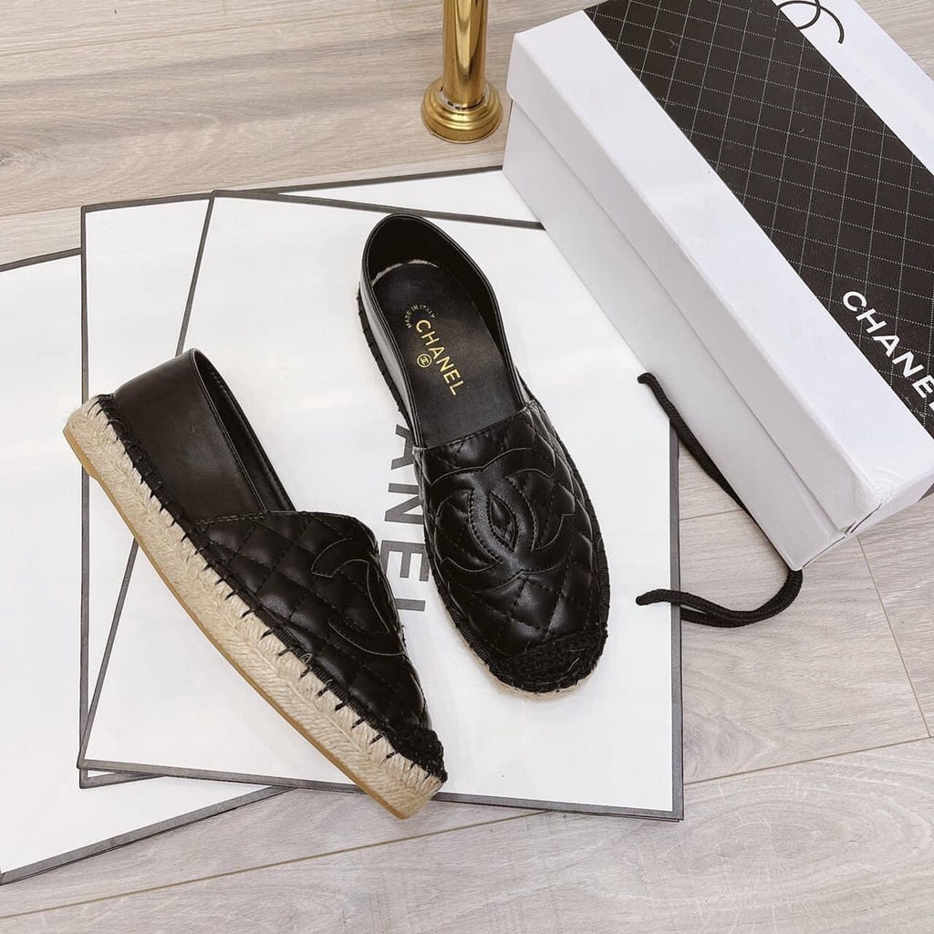 Giày slip on nữ thời trang da trần chỉ cn cao cấp