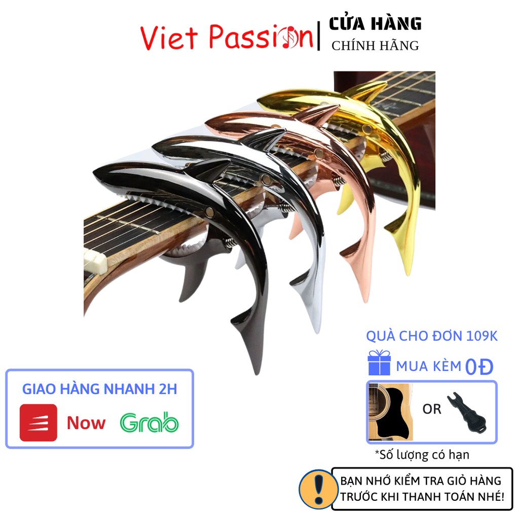 Capo guitar cá mập VietPassion cao cấp dành cho đàn ghita classic, acoustic