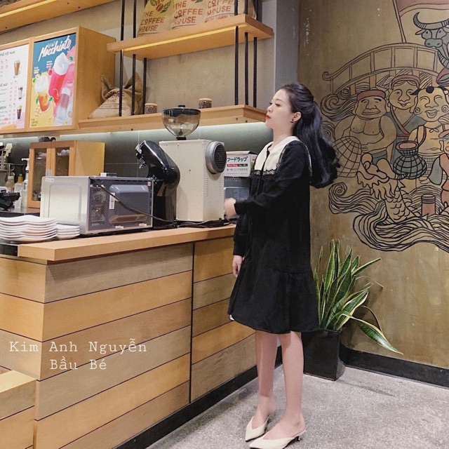 Váy bầu thời trang Aidenshop đầm bầu thiết kế xinh 40-58kg(kèm ảnh thật)