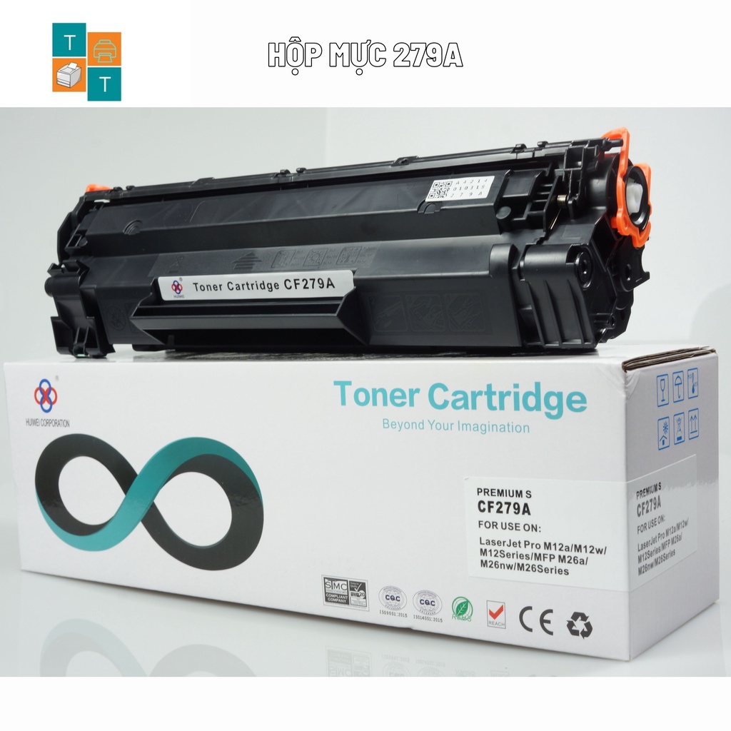 Hộp mực in 279A  HUIWEI dùng cho máy in HP Laser Jet Pro M12A,M12W, MFP M26A, M26NW CF279A