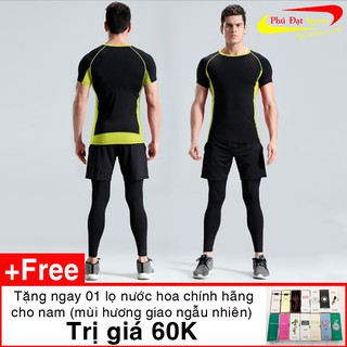Bộ thể thao , đồ tập gym nam 3 món cao cấp - DN02