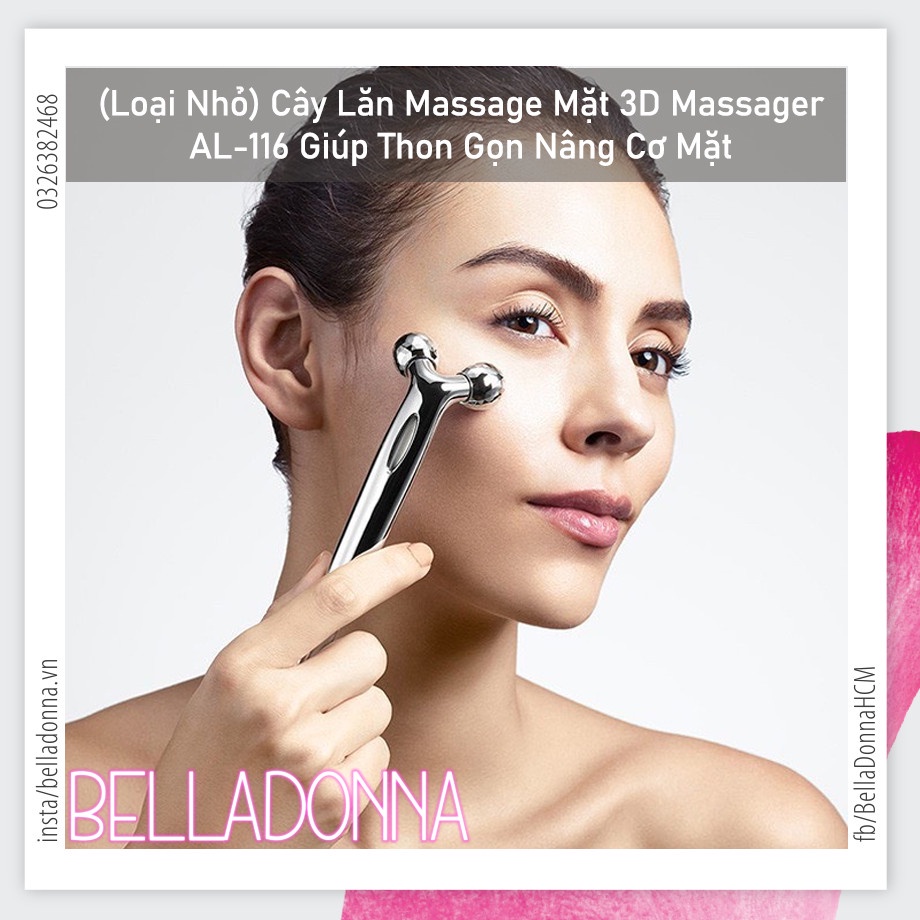 [HCM][2 Size] Cây Lăn Massage Mặt 3D Massager Giúp Thon Gọn Nâng Cơ Mặt