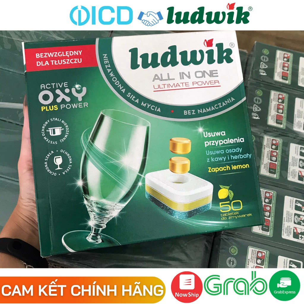 [LUDWIK NHẬP EU] Viên rửa chén Ludwik All in one ULTIMATE POWER 50 viên, giá tốt nhất, ICD MART