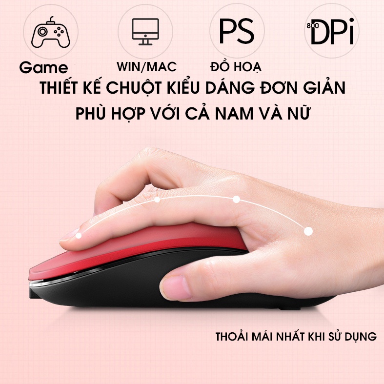 Combo Bàn Phím Và Chuột Không Sạc Không Dây Không N620  Siêu Xinh Đen Và Hồng Cute | Dùng Cho, Laptop, PC, Máy Tính