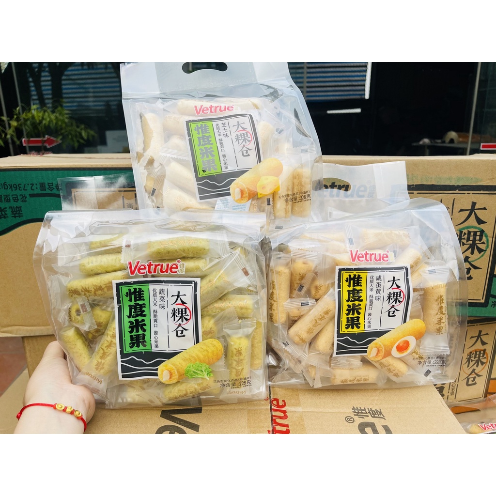 Bánh Gạo Vetrue Vị Trứng Muối, Phô Mai Và Rau Củ Gói 228G