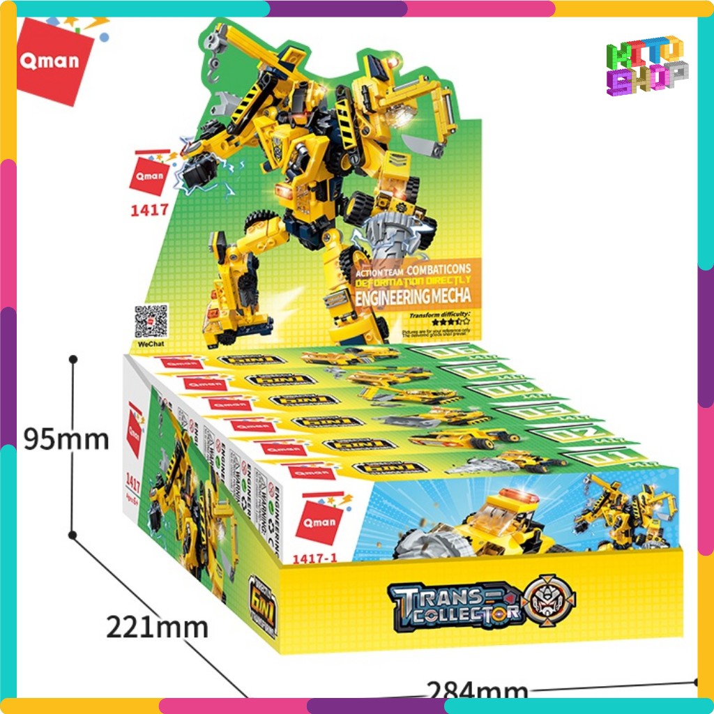 Bộ Đồ Chơi Xếp Hình Thông Minh Lego Qman 479 Mảnh Robot Người Máy Kĩ Thuật 1417 Cho Trẻ Từ 6 Tuổi
