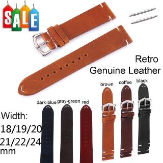 Dây Đeo Đồng Hồ Bằng Da Bò 18mm 19mm 20mm 21mm 22mm 24mm Tiện Dụng