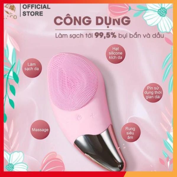 Máy rửa mặt Laco Facial Brush Promax [FREE SHIP] sạch cao gấp 6 lần so với cách rửa mặt thông thường  (tặng 1 băng đô)