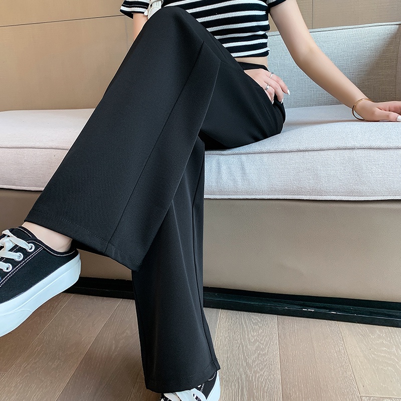 SUXI Quần ống rộng Lưng Cao Màu Sắc Vintage Thời Trang Mùa Hè Cho Nữ