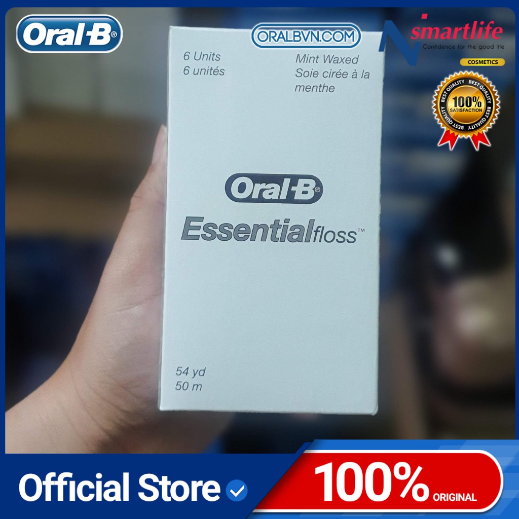 Chỉ Nha Khoa Oral B Essential Floss dài 50m không mùi chính hãng US