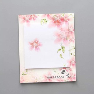 Giấy Note cổ  phong( mẫu hoa anh đào có sẵn)