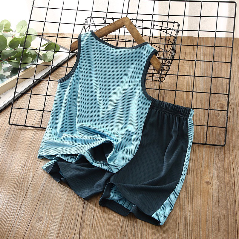 14-45kg Bộ thể thao ba lỗ, sát nách thông hơi bóng rổ Mới