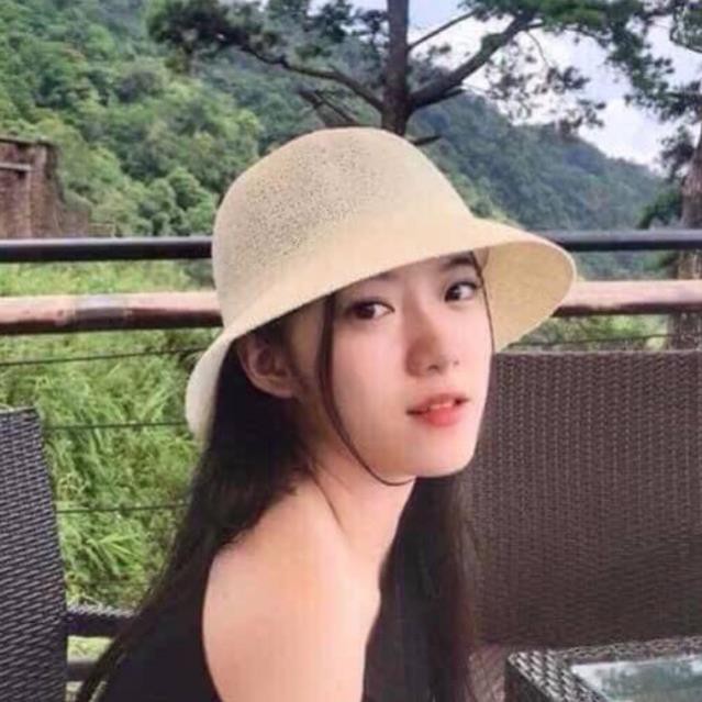 Mũ cói Hàn quốc xinh xắn