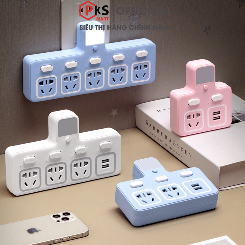 Ổ Cắm Điện Thông Minh, Đa Năng Tích Hợp Cổng USB Sạc Điện Thoại... Đèn Ngủ Bảo Hành Lỗi Đổi Mới Trong 3 Tháng - PKSMART