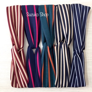 Băng đô cài tóc Turban kẻ xinh
