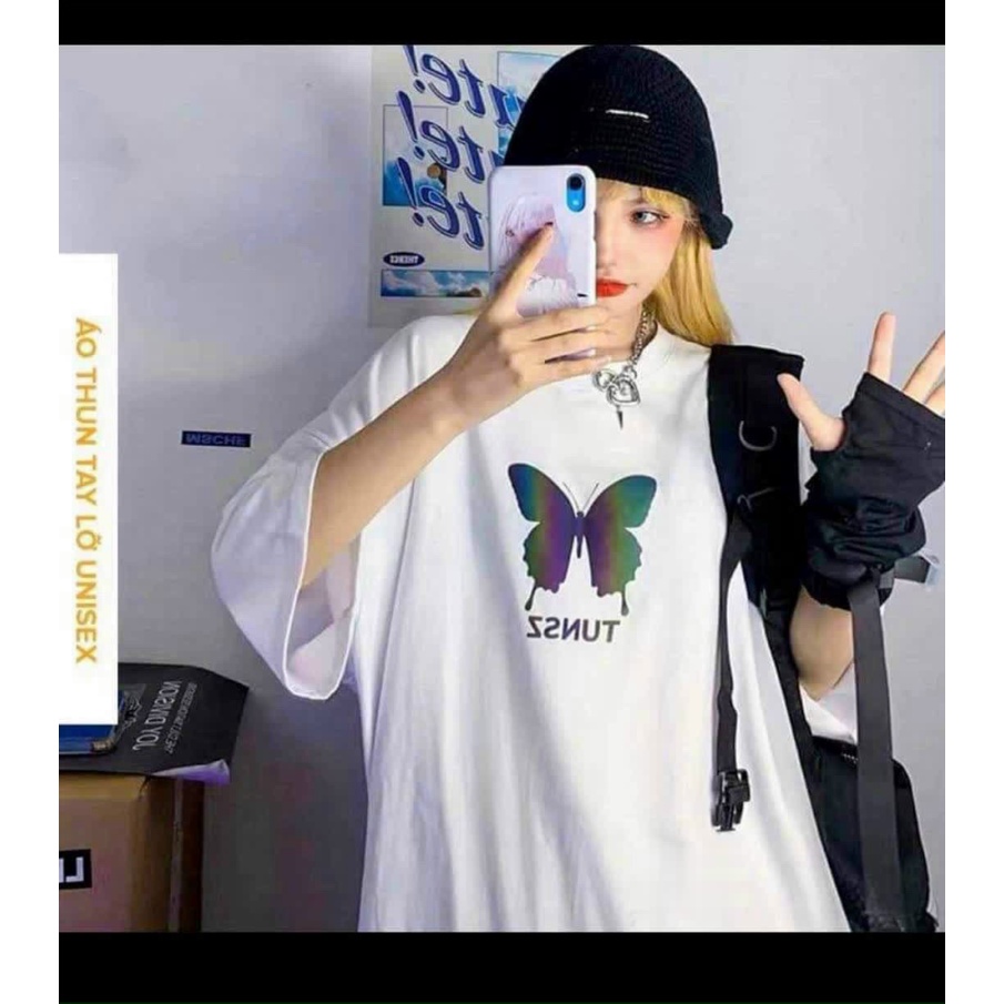 ÁO THUN NỮ HỌA TIẾT BƯỚM ĐÊN BẢY MÀU CÁ TÍNH NỔI BẬT VLTN FASHION