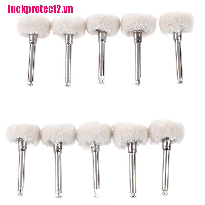 H&L 10Pcs/Set Dental Polishing Wheel Wool Cotton Polishing Pad Brushes Rotary Tools