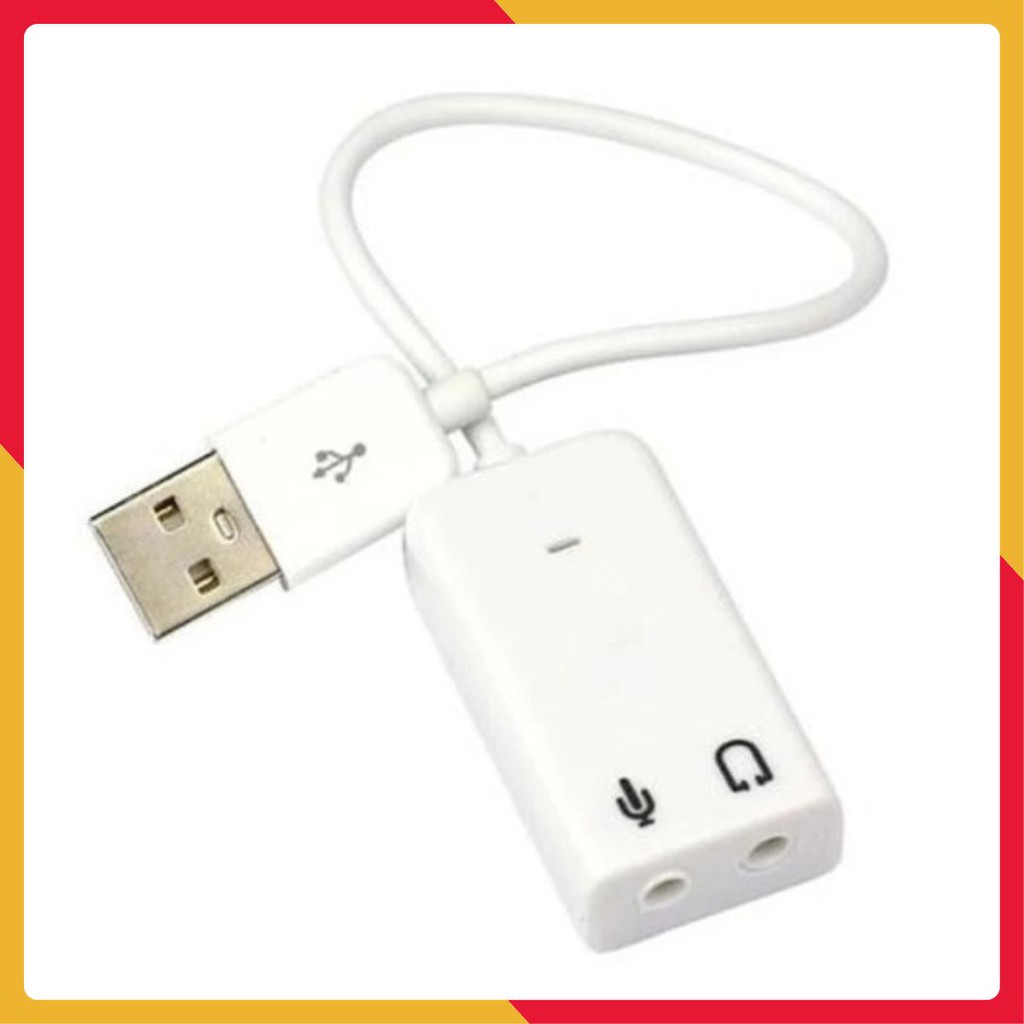 Cáp USB âm thanh 3D USB 7.1 (Trắng)