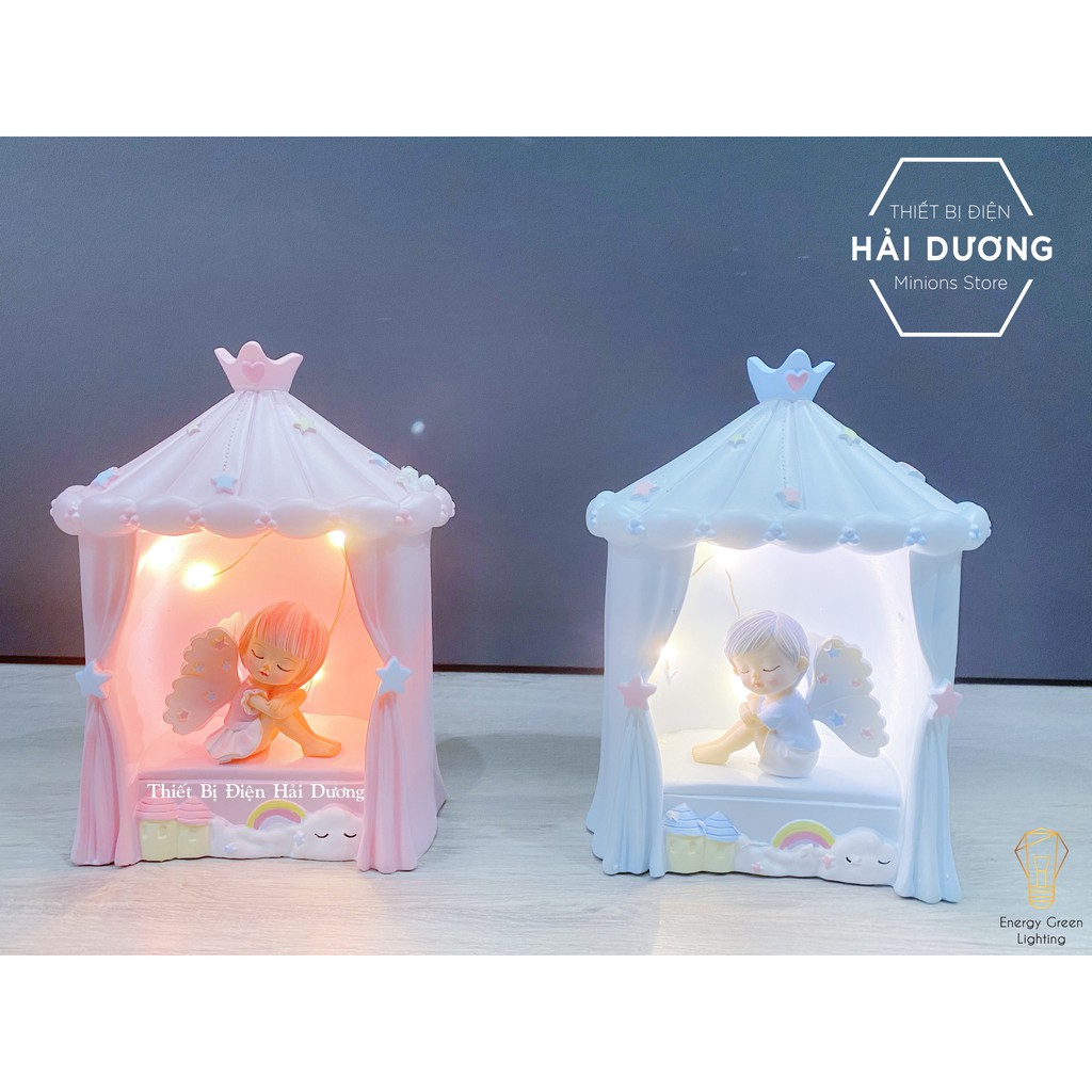 Đèn ngủ trang trí hình mèo con - cô bé siêu dễ thương - món quà cho bé và trang trí decor căn phòng