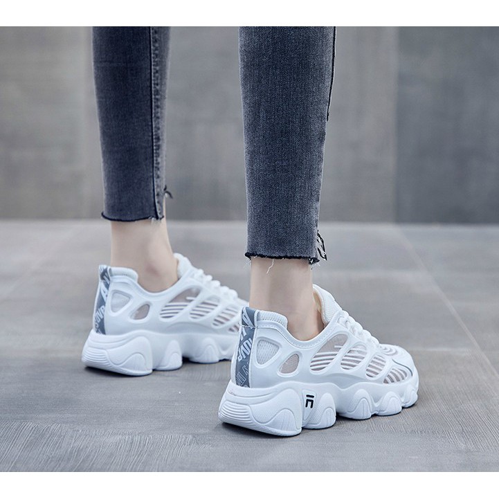 Giày thể thao/sneakers nữ phong cách Hàn Quốc màu trắng | BigBuy360 - bigbuy360.vn