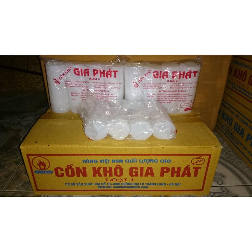 Cồn Khô Gia Phát Thùng 10kg Không Cay Mắt,Không Để Lại Cặn