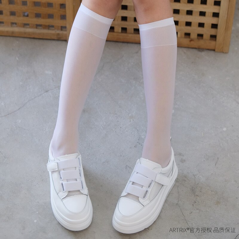 New Thin Summer Nylon Socks Sexy Stocking White Japanese COS Stockings JK Knee High Socks Over The Knee Socks | BigBuy360 - bigbuy360.vn
