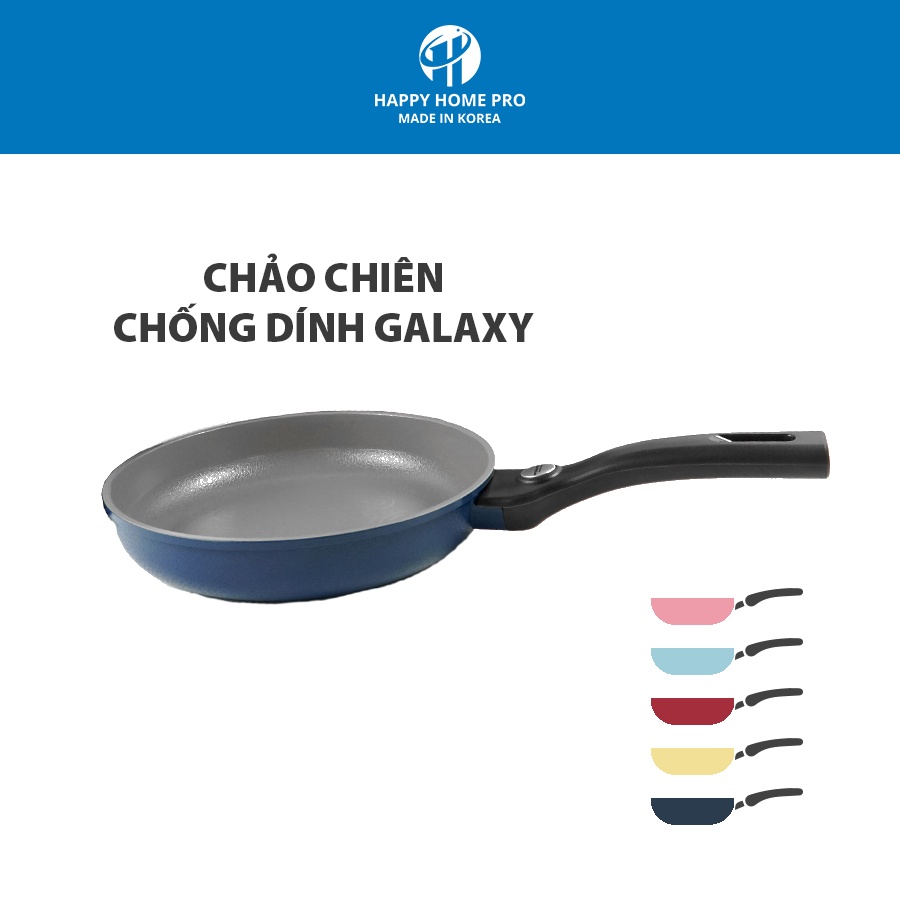 Chảo chiên chống dính Happy Home Pro Galaxy size 26cm (xanh pastel/ hồng/ vàng / đỏ)