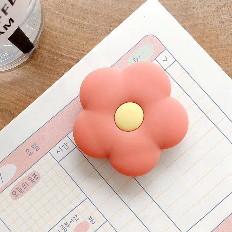 Ốp lưng Redmi Note 9 9S 9T 9A 9C 8 8A 7 7A 6 5 4 4X POCO M3 X3 NFC Xiaomi MI 10T Pro Candy Solid Color Soft TPU Case Cover+Flower Holder