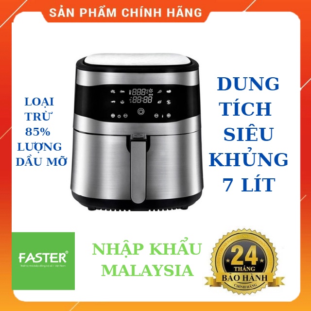 Nồi chiên không dầu Faster MGR7SM (7 lít)-1800W-Xuất xứ Malaysia-Hàng chính hãng,nồi tốt,đẹp,giá rẻ-bảo hành 12 tháng