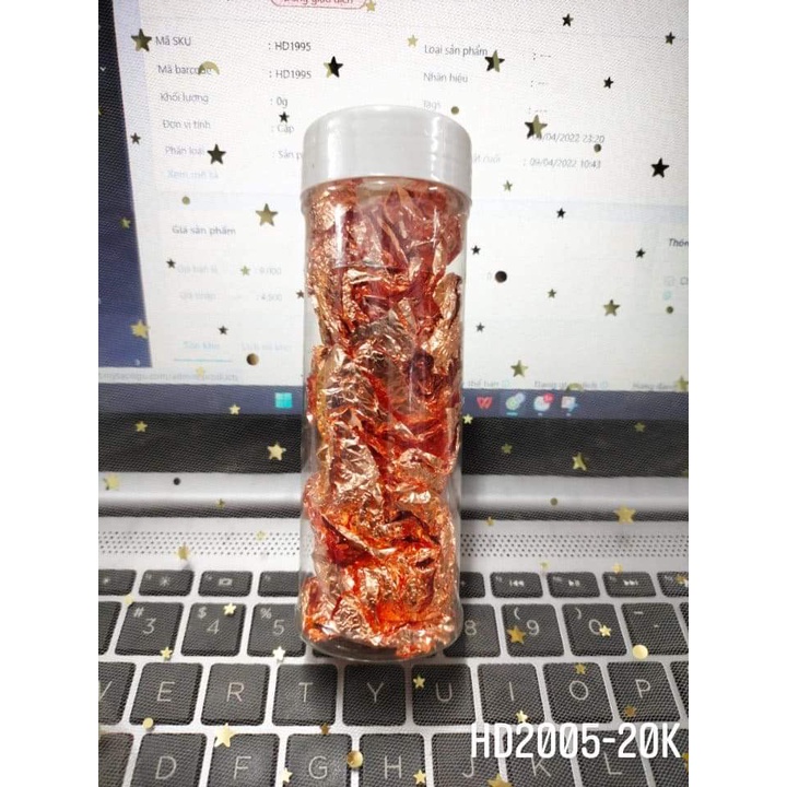 dụng cụ trang trí bánh sinh nhật [FREESHIP] Lá bạc lá vàng rắc bánh kem