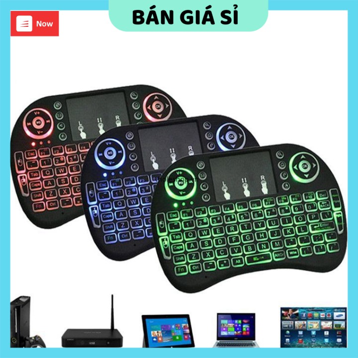 Phụ kiện máy tính  💯 GIÁ VỐN]  Bàn phím mini i8 kết nối bằng bluetooth, phím dễ bấm, độ nhạy cao, tích hợp bàn chuột 76