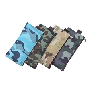 Bóp viết vải canvas họa tiết rằn ri phong cách quân đội