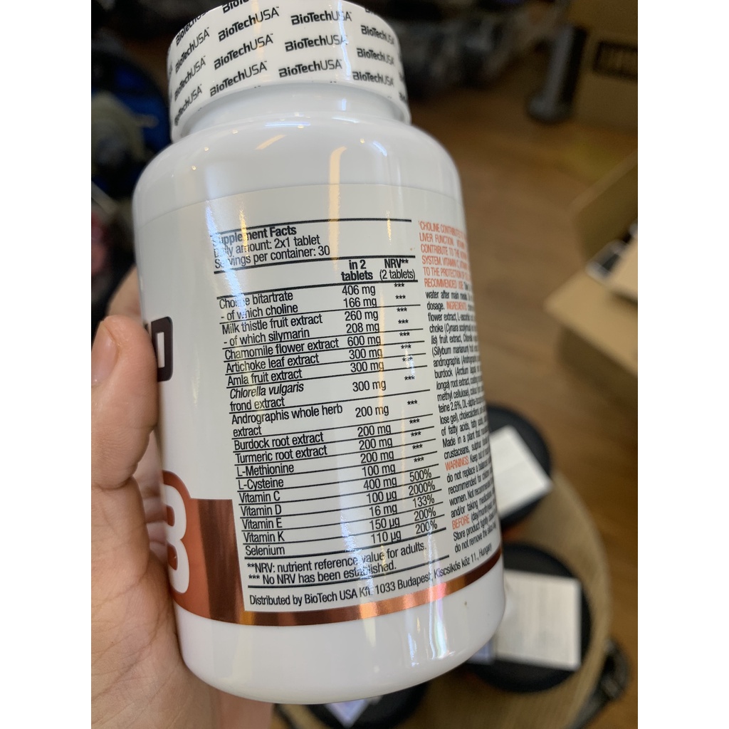 Viên Uống Mát Gan Giải Độc Liver Aid BiotechUSA Hộp 60 Viên