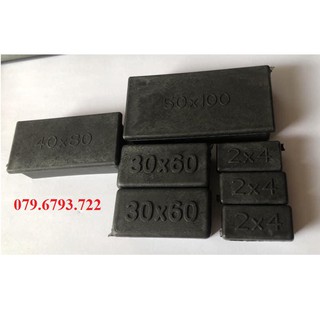 Bộ 10 cái nắp chụp nhựa chữ nhật 50x100_bịt trong chân bàn ghế, nút chân chống xước, bịt trong chân ống sắt, nút nhựa
