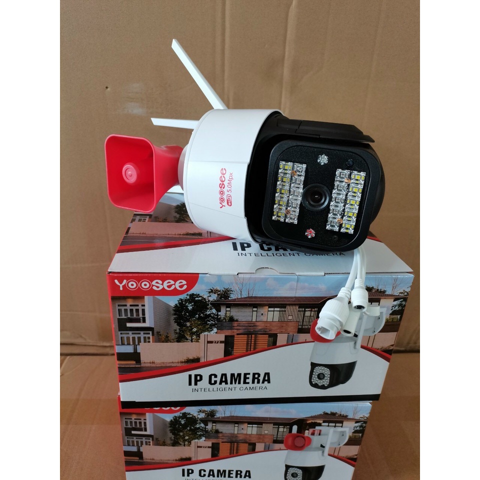 TẶNG THẺ 64GB CAMERA YOOSEE 5.0 MPX  HÌNH ẢNH SIÊU SẮC NÉT, CHỐNG NƯỚC TỐT, ĐÊM CÓ MÀU, LOA BÁO ĐỘNG LỚN NÊN BÁO ĐỘNG