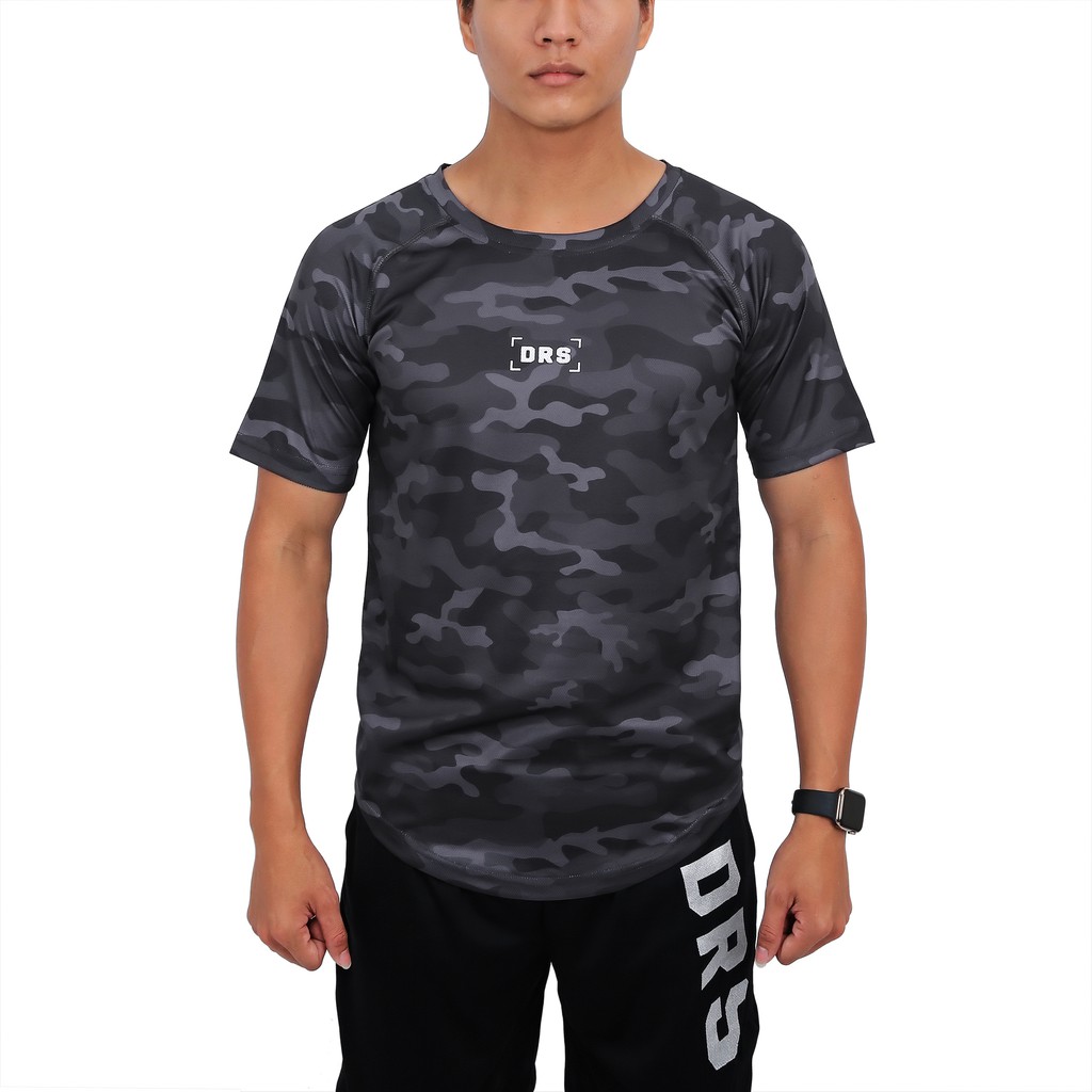 Áo Thun Thể Thao Cộc Tay Camo DRS Cực Xịn, Phù Hợp Tập Gym, Running, Đi Chơi Dáng Năng Động, Chất Thoáng Mát (DRA12)