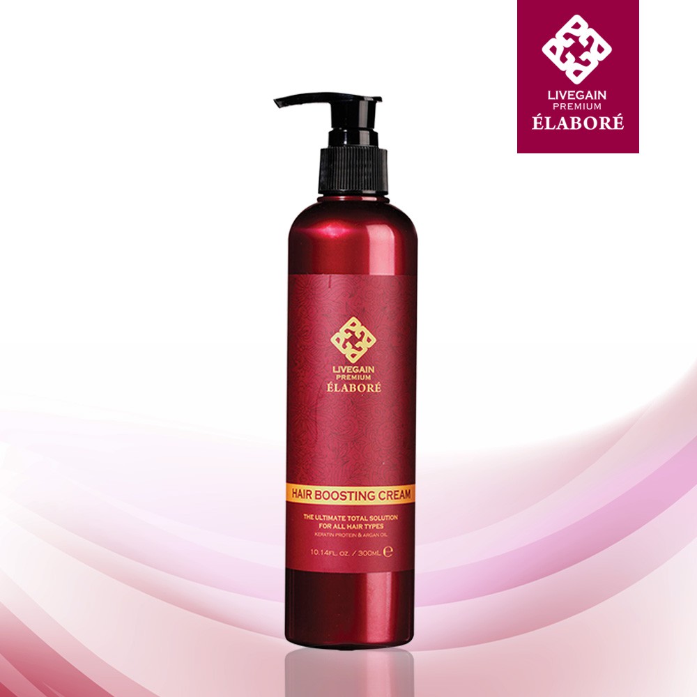 Kem Dinh Dưỡng & Tạo Kiểu Livegain Premium Elabore Hair Boosting Cream 300ml Hàn Quốc
