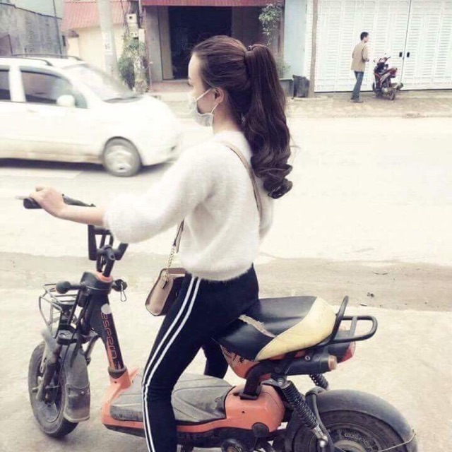 Tóc giả ngoặm xoăn dợn 45cm