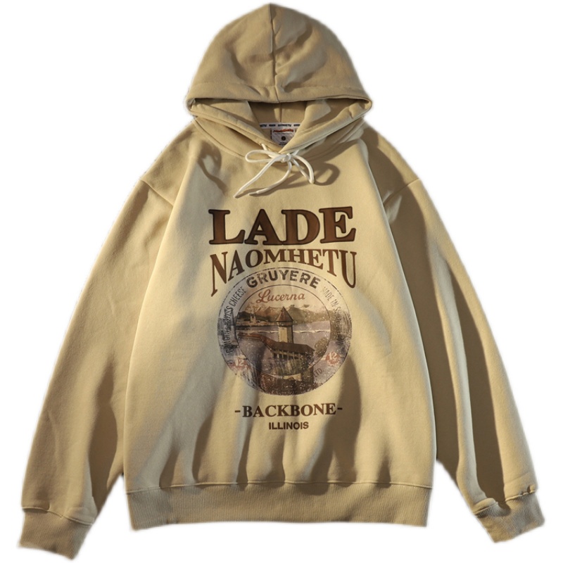 Áo hoodie dáng rộng in họa tiết phong cách Hàn Quốc thời trang cho nam và nữ