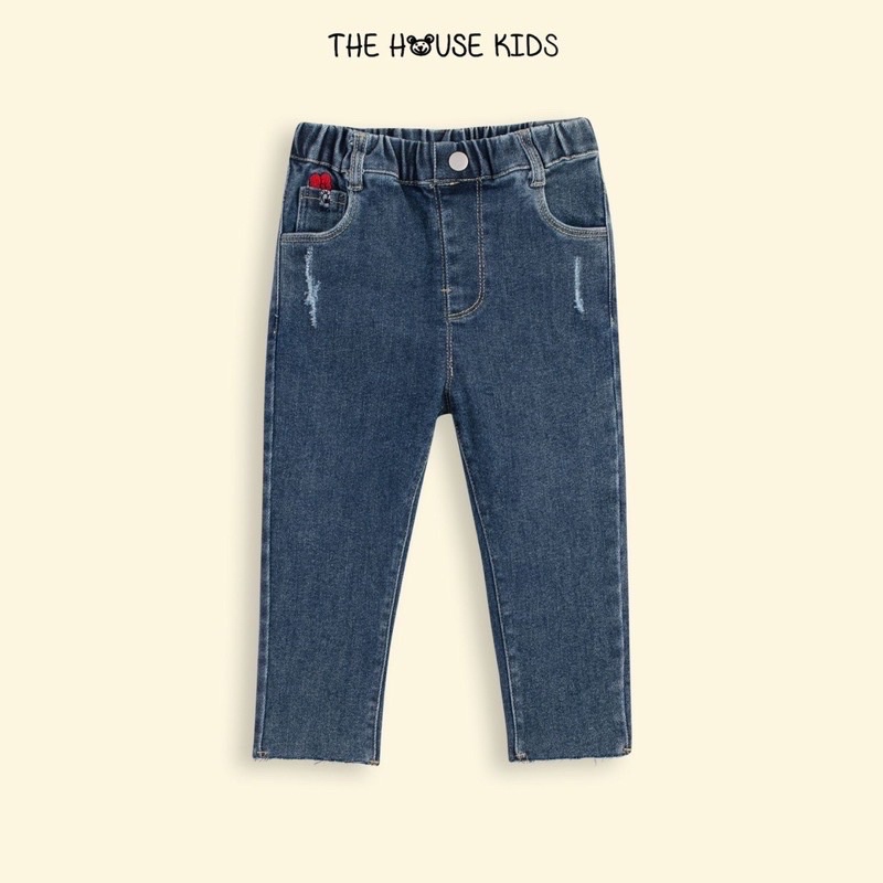 Quần Jeans Bé Gái Hoạ Tiết THE HOUSE KIDS Túi Mickey