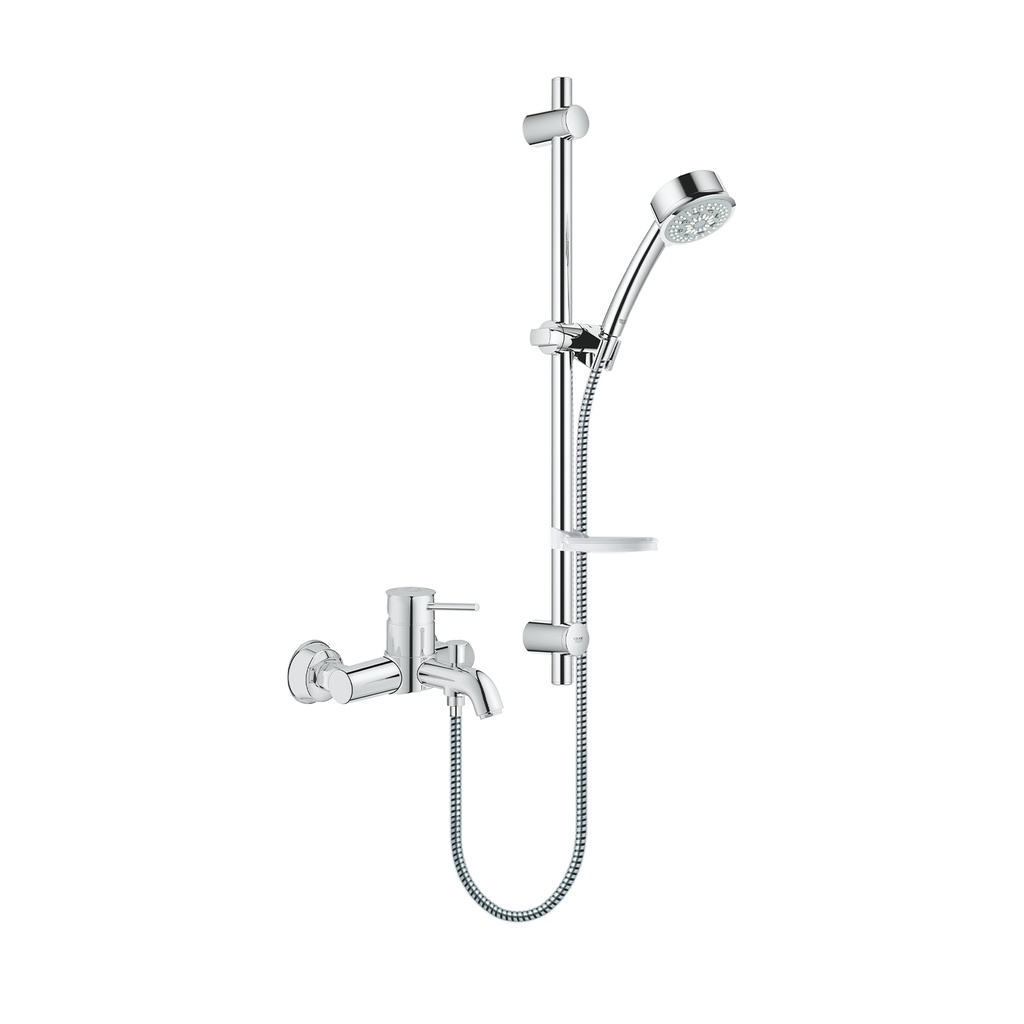 Bộ trộn nổi GROHE BauClassic 2 chế độ Gồm Sen Tắm và vòi xả bồn Bề Mặt Mạ Chrome 32865000