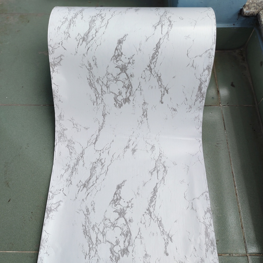 Decal giấy dán tường vân đá hoa cương khổ 45cm keo sẵn