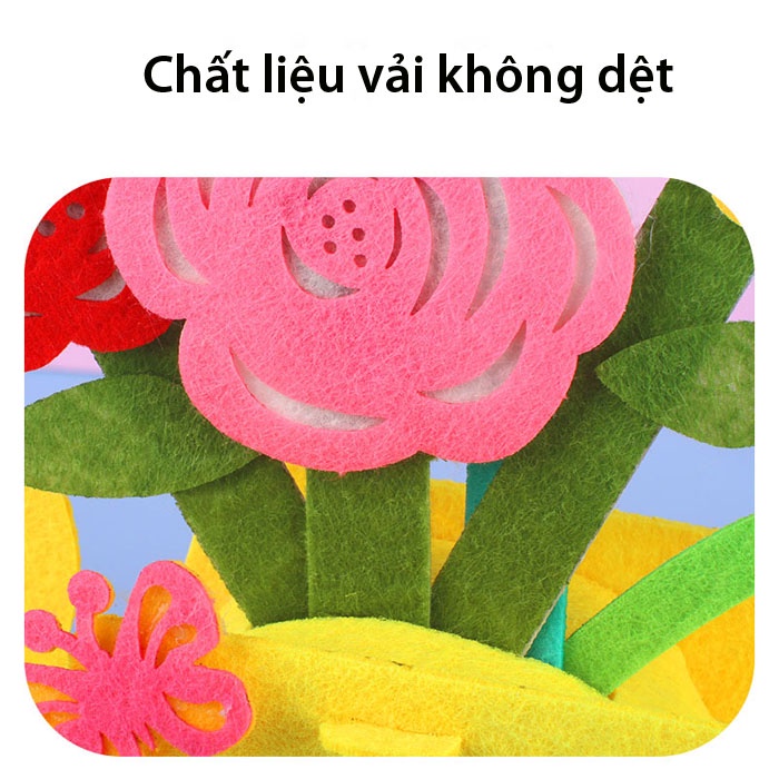 Bình hoa thủ công làm từ vải không dệt