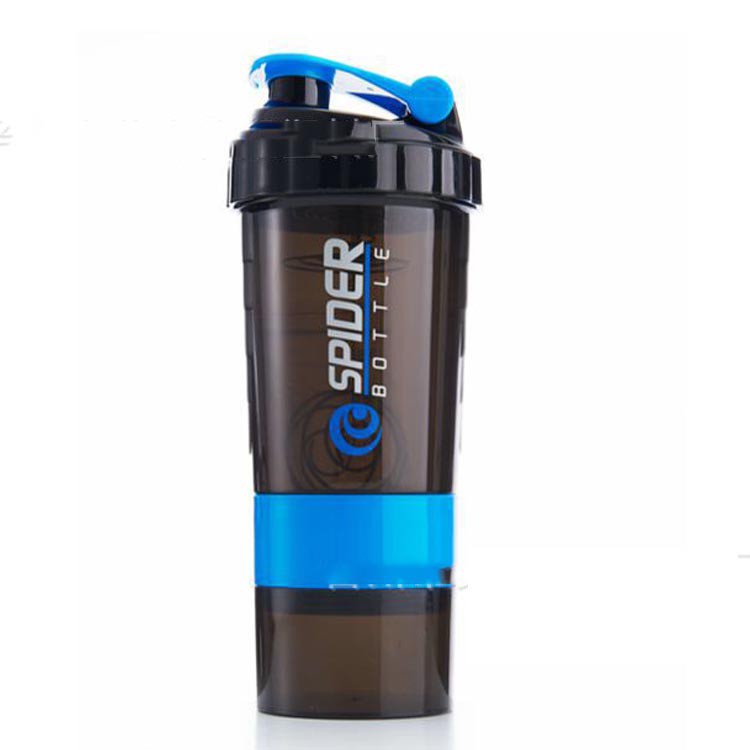 Bình nước thể thao tập Gym - Bình lắc nhiều ngăn Spider 500ml